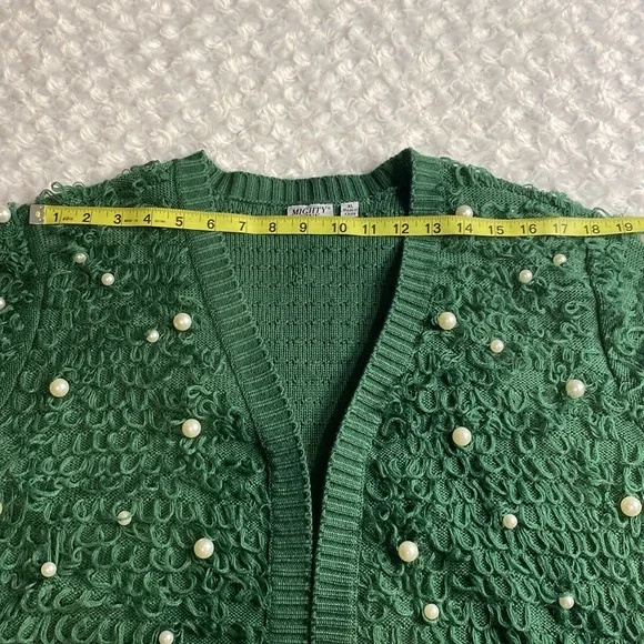 Mighty Fine loop & pearl cardigan-  see measurements for sizing! Gorgeous❤️ - Picture 10 of 10